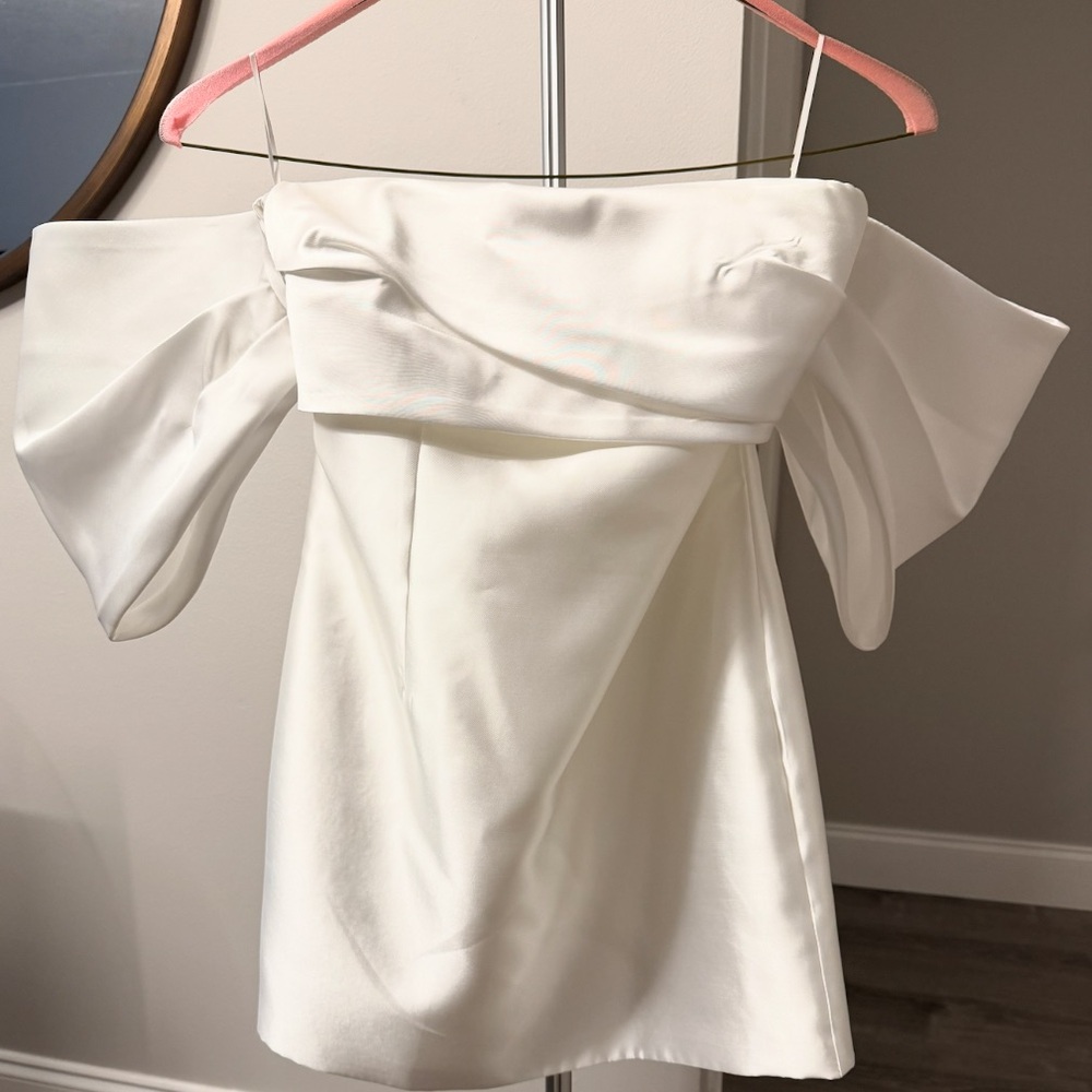 Selfie Leslie Off-Shoulder White Dress